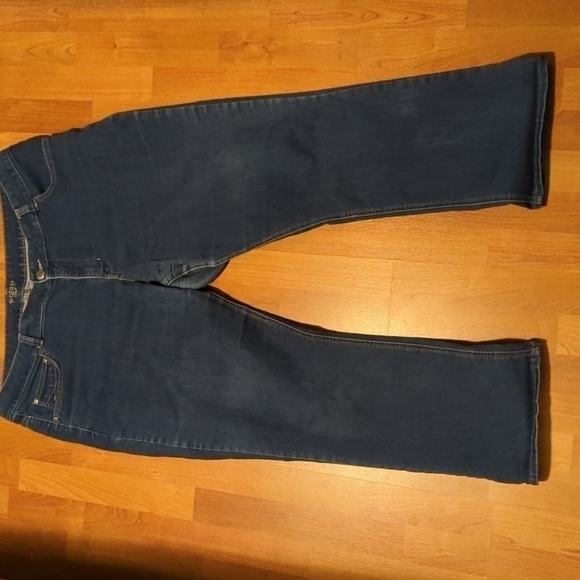 RIDERS by Lee 20W blue denim jeans soft stretchy comfy bootleg midrise - Picture 1 of 9